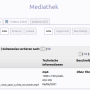 Die neu in der Mediathek eingetragenen Datei